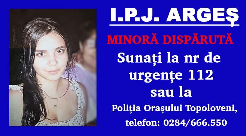 Minora de 13 ani cautata in judet