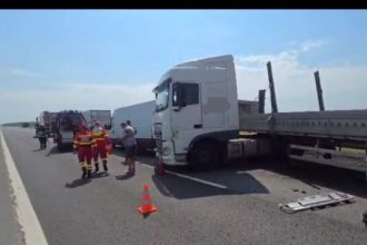 Accident Grav Pe A1 Trei Camioane si O Autoutilitara