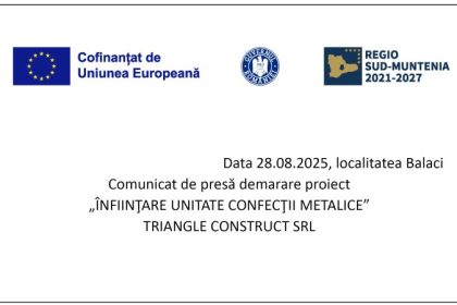Comunicat de presa privind demararea proiectului