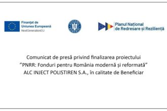 Comunicat de presa privind finalizarea proiectului