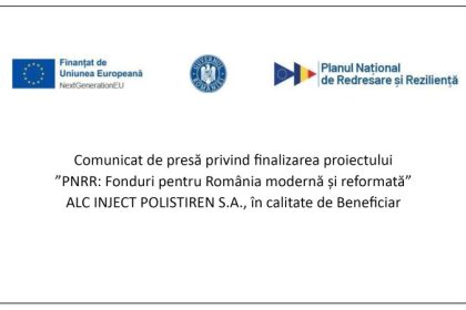 Comunicat de presa privind finalizarea proiectului