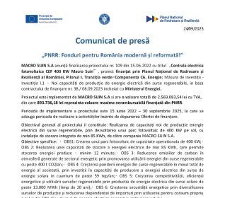 Comunicat de presa