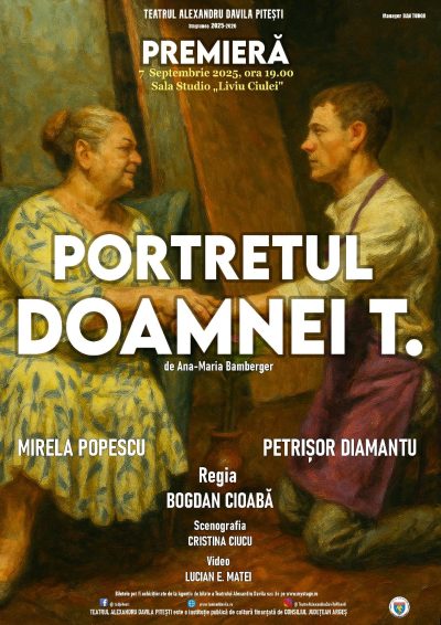 La Teatrul Alexandru Davila Premiera Portretul Doamnei T