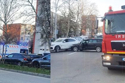 Trei raniti si o soferita care a parasit locul accidentului