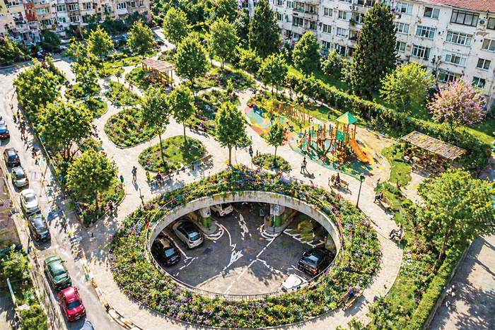 parcare subterana si parc modern in centrul orasului intre blocurile de la iepurasul