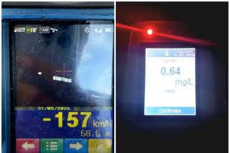 A fost prins conducand cu 157 km h prin localitate