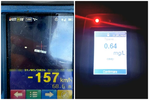 A fost prins conducand cu 157 km h prin localitate