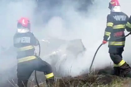 Impact Violent intre Doua Masini in Arges
