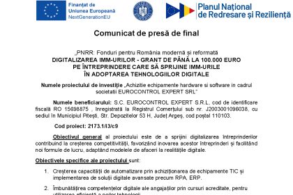 Comunicat de Presa Final 2