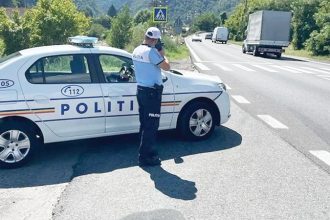 Prins de policistii rutieri din Campulung cu viteza excesiva